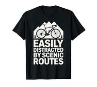 Easily Distracted By Scenic Routes Road Cyclist Cycling T-Shirt