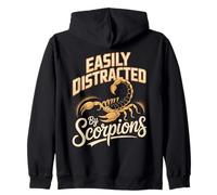 Easily Distracted By Scorpions Funny Scorpion Saying Zip Hoodie