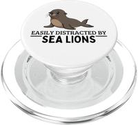 Easily Distracted By Sea Lions Funny Sea Lion PopSockets PopGrip for MagSafe