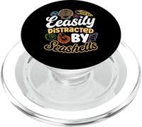 Easily Distracted By Seashells Seashell Lover Seashell Mom PopSockets PopGrip for MagSafe
