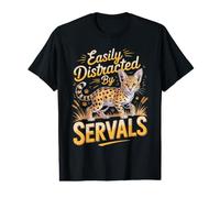Easily Distracted By Servals Wild Cat Value Graphic T-Shirt