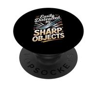 Easily Distracted By Sharp Objects Blade Sport PopSockets Adhesive PopGrip
