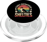 Easily Distracted By Shelties Retro PopSockets PopGrip for MagSafe