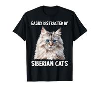 Easily distracted by Siberian Cats Siberian Cat T-Shirt
