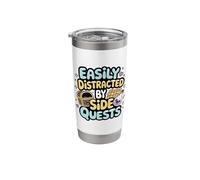 Easily Distracted by Side Quests Stainless Steel Insulated Tumbler