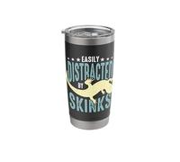 Easily Distracted by Skinks Loves Blue Tongued Lizard Skinks Stainless Steel Insulated Tumbler