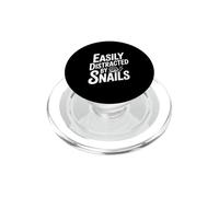 Easily Distracted By Snails Funny Animal Lover PopSockets PopGrip for MagSafe