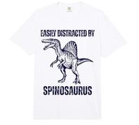 Easily Distracted by Spinosaurus Retro Roaring Dinosaur Kids Comfort Colors Adult Heavyweight T-Shirt