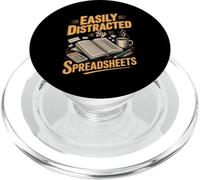 Easily Distracted By Spreadsheets Accountant Accounting PopSockets PopGrip for MagSafe
