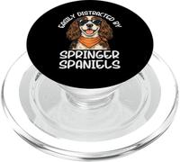 Easily Distracted by Springer Spaniels Funny Dog Lover PopSockets PopGrip for MagSafe