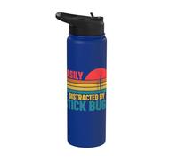 Easily Distracted By Stick Bugs Stainless Steel Insulated Water Bottle
