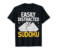 Easily Distracted By Sudoku Strategy Tabletop Games Lovers T-Shirt