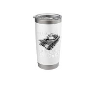 Easily Distracted by Tanks, M1 Abrams Battle Tank Funny Stainless Steel Insulated Tumbler