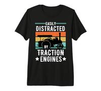 Easily Distracted By Traction Engines Premium T-Shirt