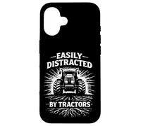 Easily Distracted By Tractors Funny Farming, Farmer Life Case for iPhone 16