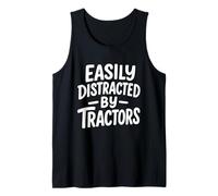 Easily Distracted by Tractors Tank Top