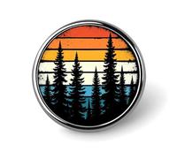 Easily Distracted by Trees 3 Round Badge Men Women Metal Bezel Pin Button Brooch Lapel Tie Pins for Suits Shirt Jacket Hat Costume Decorative