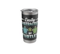 Easily Distracted by Turtles | Tortoise Turtle Stainless Steel Insulated Tumbler
