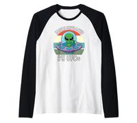Easily Distracted by UFOs, Funny UFO Distracted by Aliens Raglan Baseball Tee