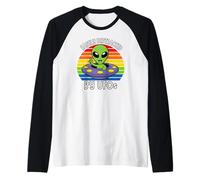 Easily Distracted by UFOs, Funny UFO Distracted by Aliens Raglan Baseball Tee