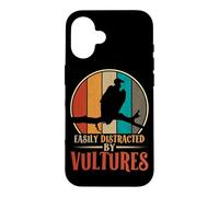 Easily Distracted By Vultures Retro Bird Condor Buzzard Case for iPhone 16