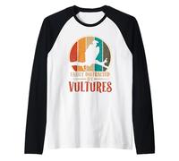 Easily Distracted By Vultures Retro Bird Condor Buzzard Raglan Baseball Tee