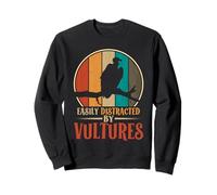 Easily Distracted By Vultures Retro Bird Condor Buzzard Sweatshirt