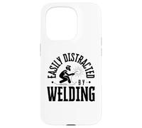 Easily Distracted By Welding Funny Welder Case for iPhone 15 Pro