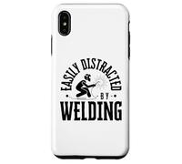 Easily Distracted By Welding Funny Welder Case for iPhone XS Max