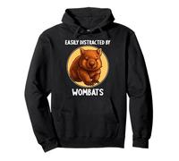 Easily distracted by Wombats Wombat Pullover Hoodie