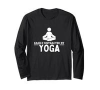 Easily Distracted by Yoga Funny Yoga Instructor Long Sleeve T-Shirt