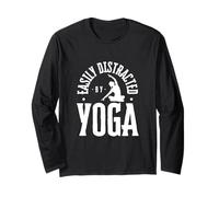Easily Distracted by Yoga Funny Yoga Instructor Long Sleeve T-Shirt
