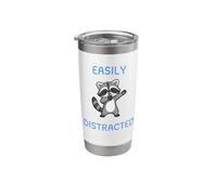 Easily Distracted Cute Raccoon ADHD Blame It On that Stainless Steel Insulated Tumbler