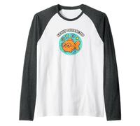Easily Distracted Kawaii Goldfish ADHD Humor Design Raglan Baseball Tee