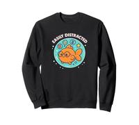 Easily Distracted Kawaii Goldfish ADHD Humor Design Sweatshirt