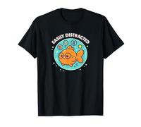 Easily Distracted Kawaii Goldfish ADHD Humor Design T-Shirt