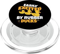 Easily Excited By Rubber Ducks Funny Duckie Bath Rubber Duck PopSockets PopGrip for MagSafe