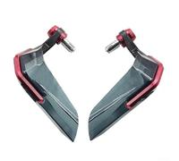 Easily Installed Motorcycle Windshield Guards, Perfectly Crafted to Shield Hands from Mud and Natural Hazards (Red)