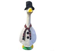 Easily Maintained Fabric Outfit For a For 23 Inch Outdoor Goose Sculpture That Adds Joy to Any Space