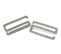 Easily Shorten Straps - No Sewing Needed! Perfect for Bras, Dresses, Tank Tops & Swimsuits, Metallic, 2 pair - 1" (25.4mm)