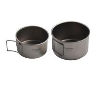 Easily Transportable Cooking Bowls with Folding Handles Ideal For Your Next Adventure Outdoors (450ml with 600ml bowls no lid)