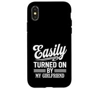 Easily Turned On By My Girlfriend Funny Design Case for iPhone X/XS