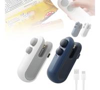 Easilyous Bag Sealer,Mini Sealer,2025 2-in-1 USB-C Rechargeable Snack Sealing Machine Small,Home Sealing Machine for Lasting Freshness & Flavor(Blue+White)