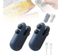 Easilyous Bag Sealer,Mini Sealer,2025 2-in-1 USB-C Rechargeable Snack Sealing Machine Small,Home Sealing Machine for Lasting Freshness & Flavor(2 Blue)