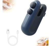Easilyous Sealing Machine, Home Sealing Machine - For Long-Lasting Freshness & Flavor, Mini Sealer Small Household Hand Pressure Sealer, Small 2-in-1 Rechargeable Magnetic Snack Sealer (Blue)