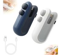 Easilyous Sealing Machine, Home Sealing Machine - For Long-Lasting Freshness & Flavor, Mini Sealer Small Household Hand Pressure Sealer, Small 2-in-1 Rechargeable Magnetic Snack Sealer (2 Colors)
