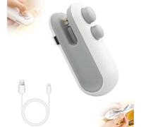 Easilyous Sealing Machine, Home Sealing Machine - For Long-Lasting Freshness & Flavor, Mini Sealer Small Household Hand Pressure Sealer, Small 2-in-1 Rechargeable Magnetic Snack Sealer (White)