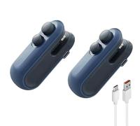 Easilyous Vacuum Sealer, Ampltulastd Bag Sealer, Mini Sealers Small, USB-C Rechargeable Mini Sealers Household Hand Pressure Bag Cutter Portable Snack Plastic Bags Heat Sealing Machine (Blue 2Pcs)