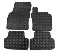 Easimat Custom Fit Rubber Car Floor Mats for Skoda Superb Mk3 2015 Onwards, Black, Set of 4