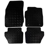 Easimat Tailored Rubber Floor Mat for Ford Fiesta MK7 2011-2017, Black, 4-Piece Set, Custom Fit